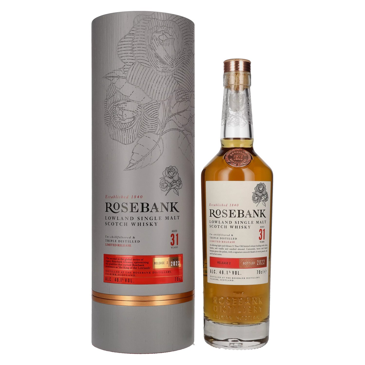 Rosebank 31 Years Old Lowland Single Malt Limited Release 2 2022