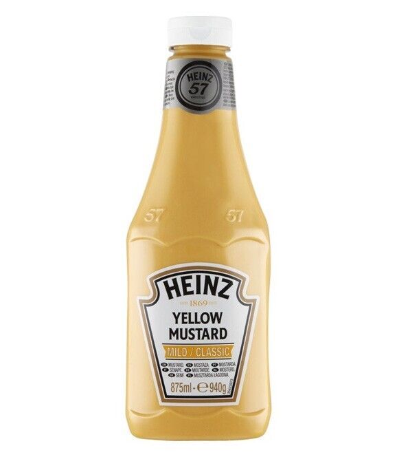 HEINZ YELLOW MUSTARD TOP DOWN ML.875