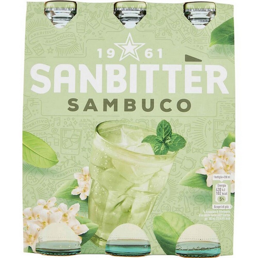 San Pellegrino Sanbitter Emozioni Sambuco 20cl X3 (8 confezioni)