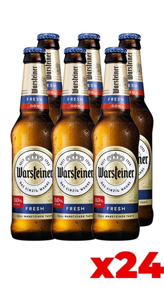 Warsteiner Fresh 0.0 birra analcolica 33cl - Cassa da 24 Bottiglie