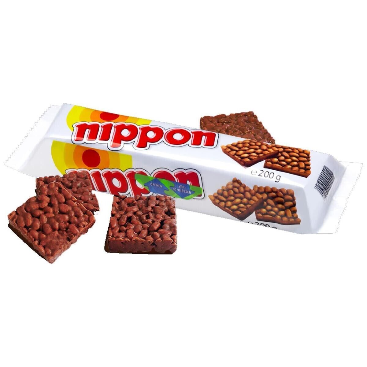 Biscotti Riso Soffiato Nippon Hosta Ricoperto Cioccolato Al Latte 5 Conf. 200g