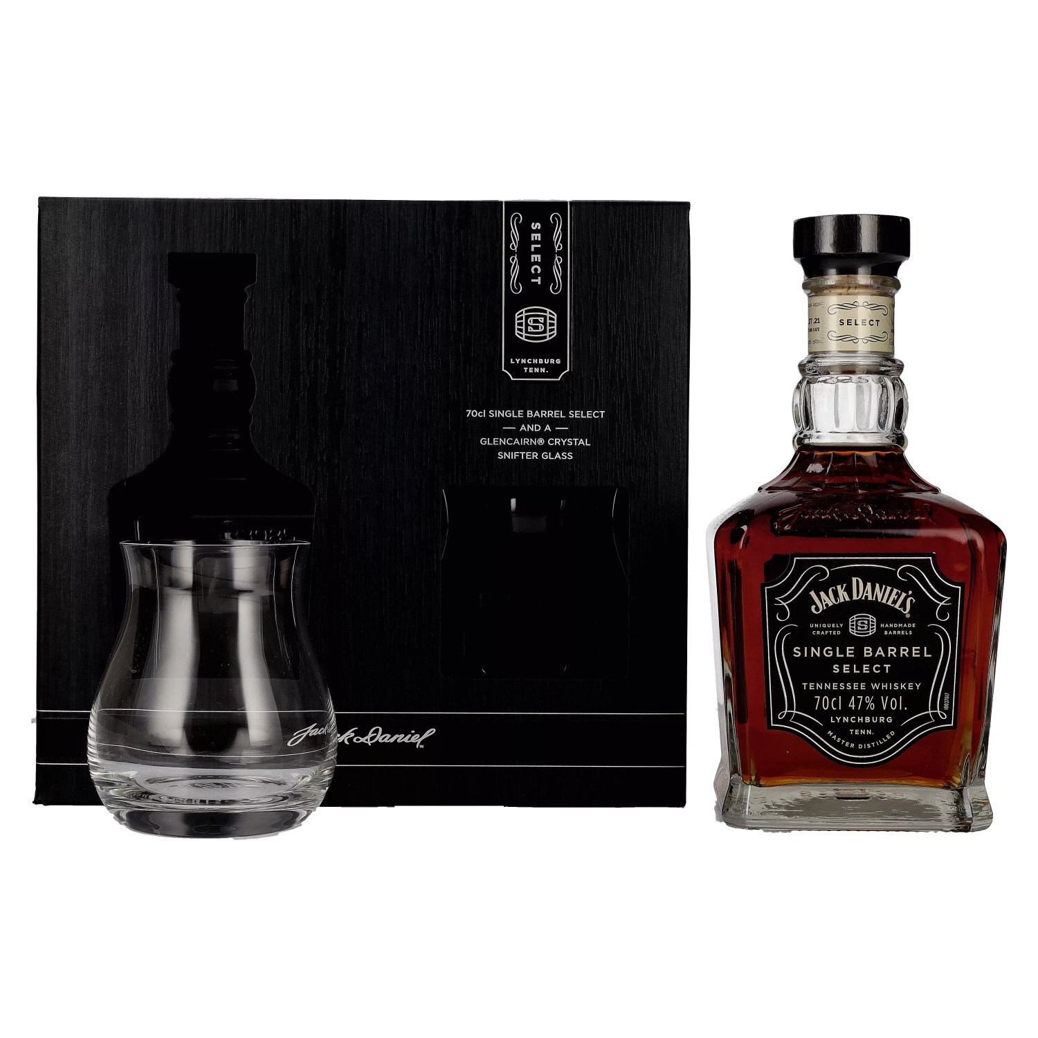 Jack Daniel's Select Single Barrel Tennessee Whiskey con Snifter bicchiere
