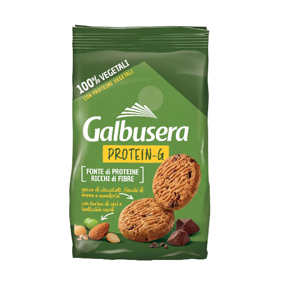 Galbusera Protein-G Biscotti Integrali Gocce di Cioccolato Avena e Mandorle 280g