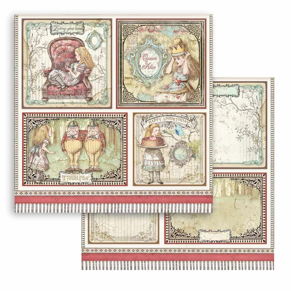 Carta Scrap Alice cards by Stamperia