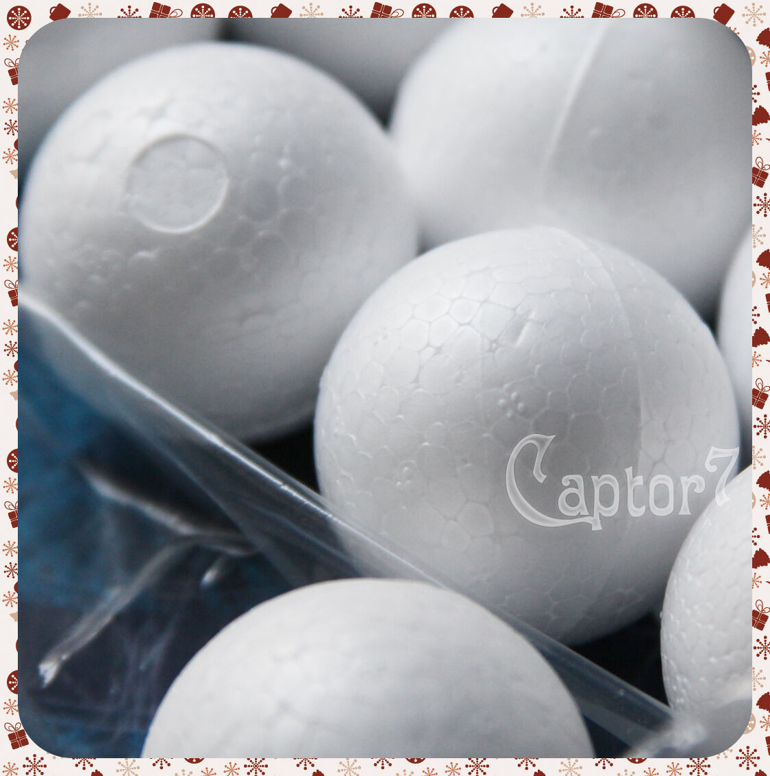 5 sfere in polistirolo bianco 4 cm PER NATALE PALLE PALLINE polystyrene balls