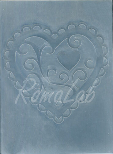 MASCHERINA Embossing FOLDER cuore decorato rilievo per BIG SHOT Cuttlebug