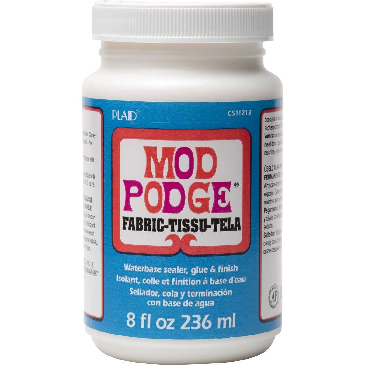 MOD Podge Fabric Sealer Glue Finish Colla 236 ml per stoffa tessuti decoupage