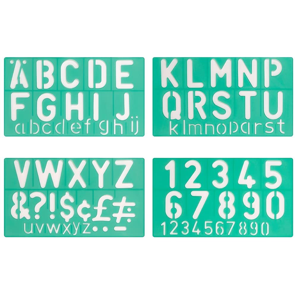 Stencil Set, Letter and Number, Linex 50mm Stencil Set
