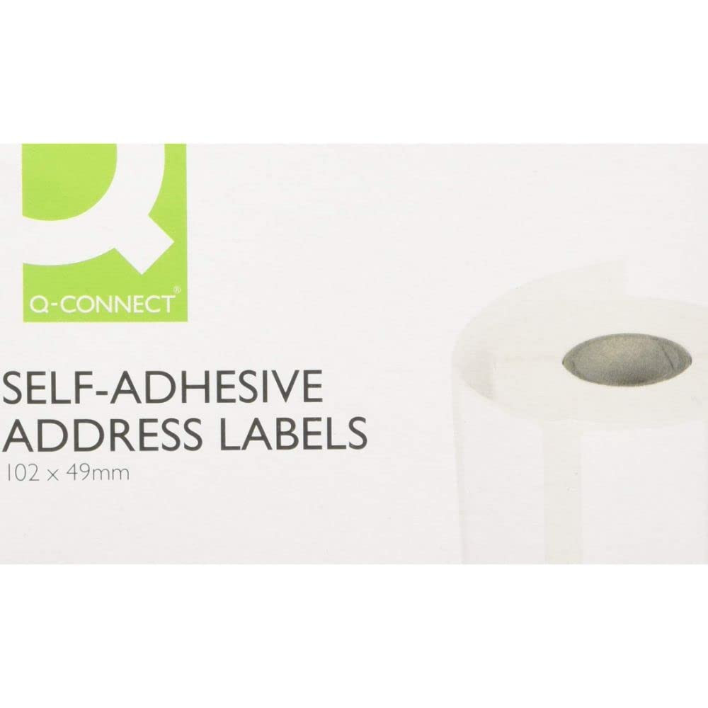 Q Connect - Etichette adesive per indirizzo, formato 89x36 mm (rotolo da 250) Pa
