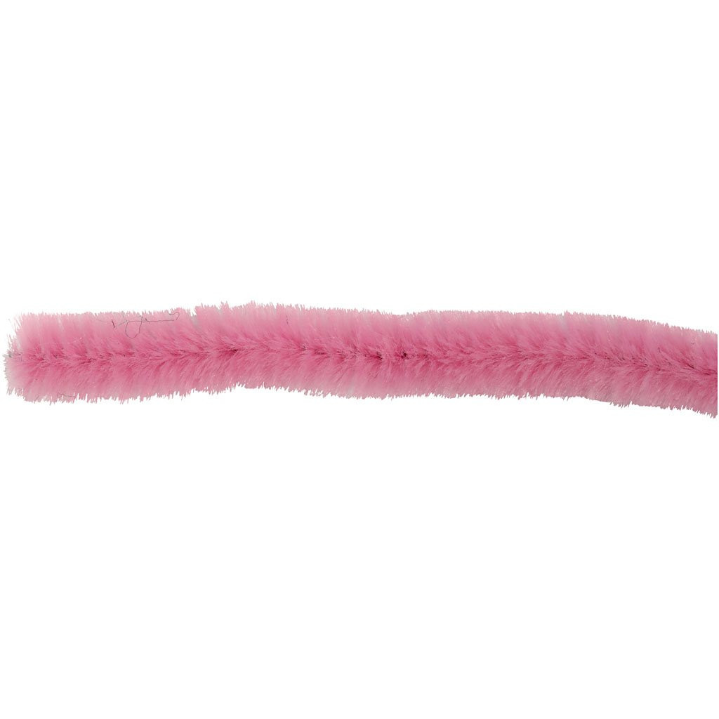 Pipe Cleaners, thickness 6 mm, L: 30 cm, pink, 50pcs