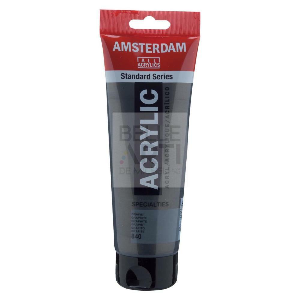 COLORE ACRILICO 840 GRAFITE AMSTERDAM "ACRYLIC" TUBO DA 250ML