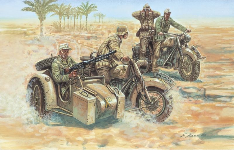 Italeri IT6121 GERMAN MOTORBIKES WW II KIT 1:72 Modellino