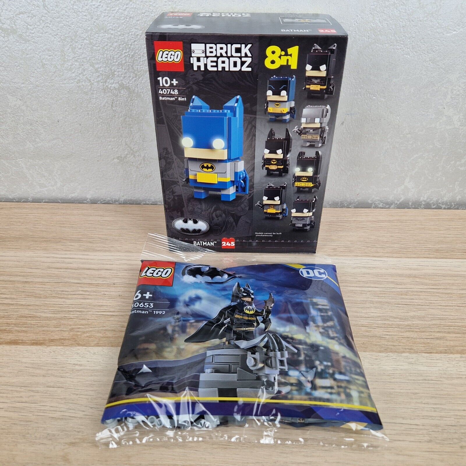 LEGO BrickHeadz 40748 Personaggio di Batman 8 in 1 Set N.245 + Lego Batman 30653