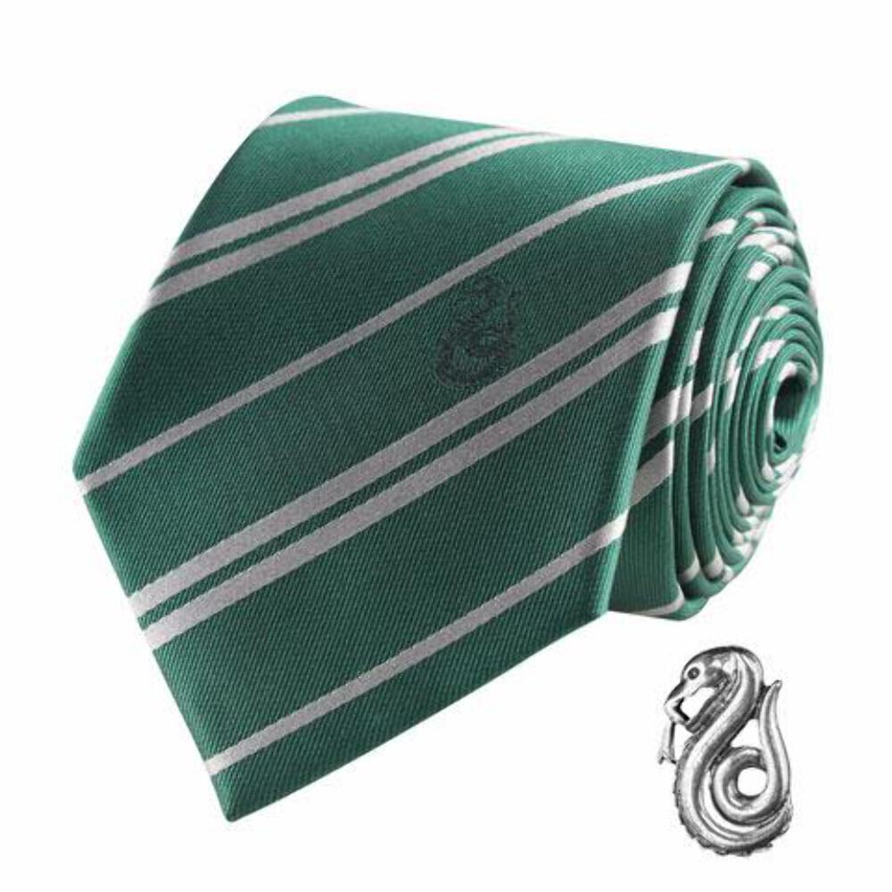 CRAVATTA CON SPILLA HARRY POTTER LOGO SERPEVERDE