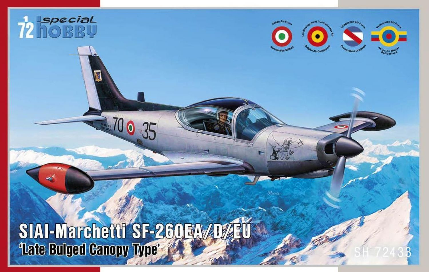 HOBBY SPECIALE 72433 MAQUETTE AVION SIAI-MARCHETTI SF-260EA/D/EU 'LATE BULGED CA