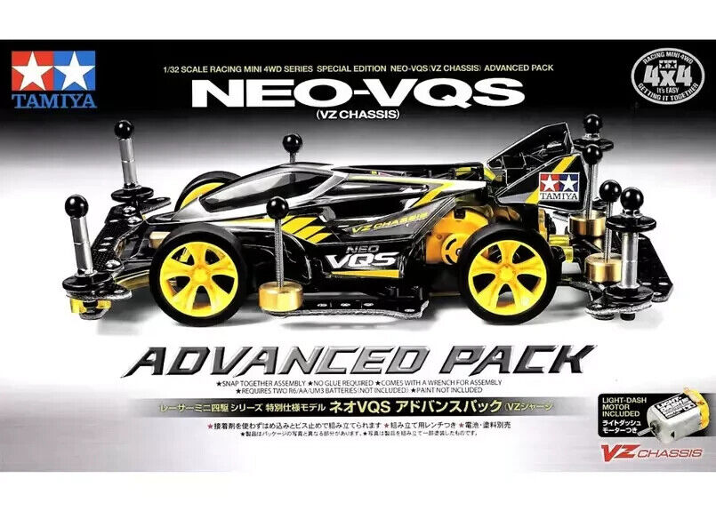 TAMIYA 1:32 MINI 4WD AUTO NEO-VQS VZ CHASSIS  ADVANCED PACK      ART 95598