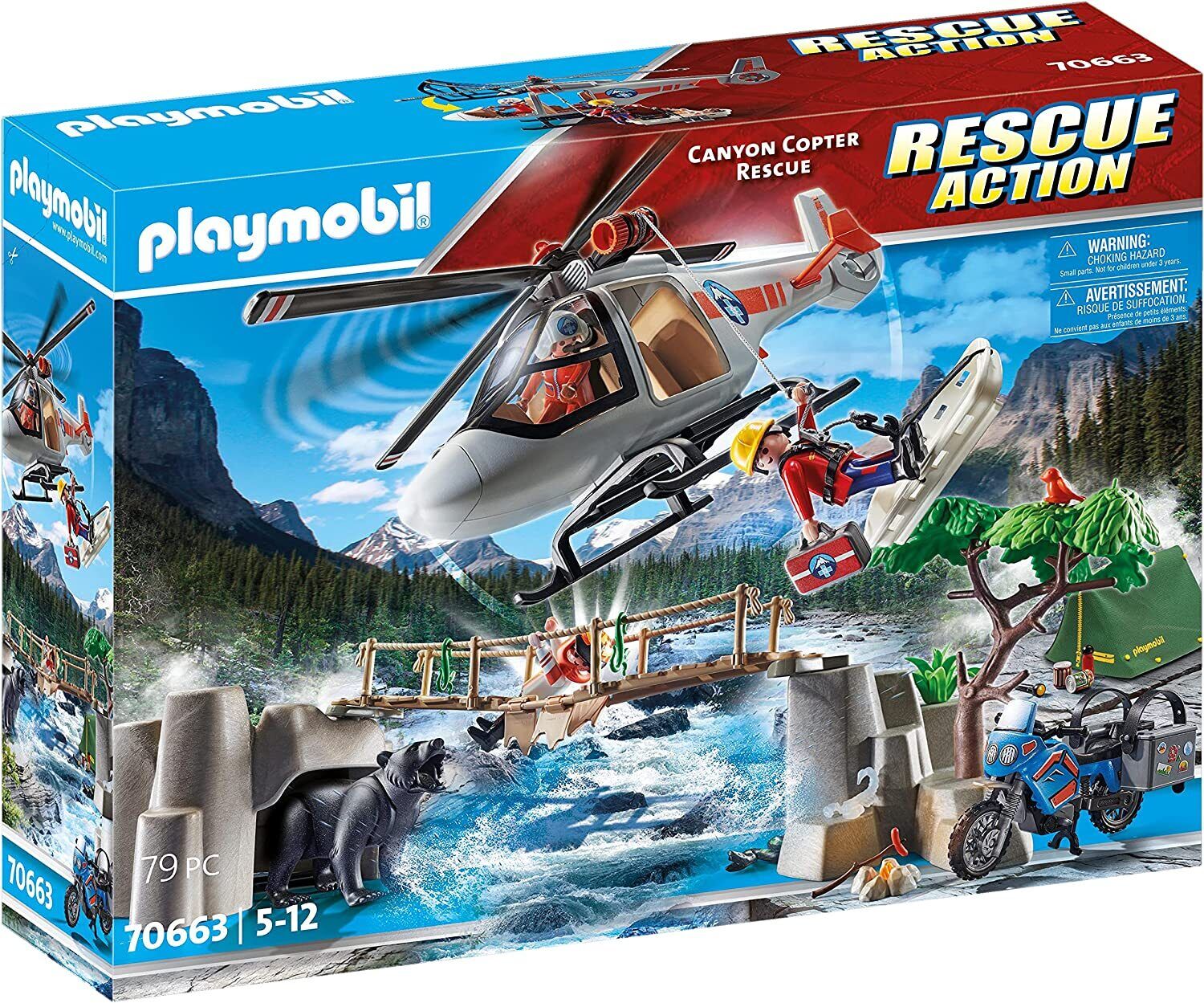 Playmobil Rescue Action 70663 Elicottero di Soccorso 5 Anni+