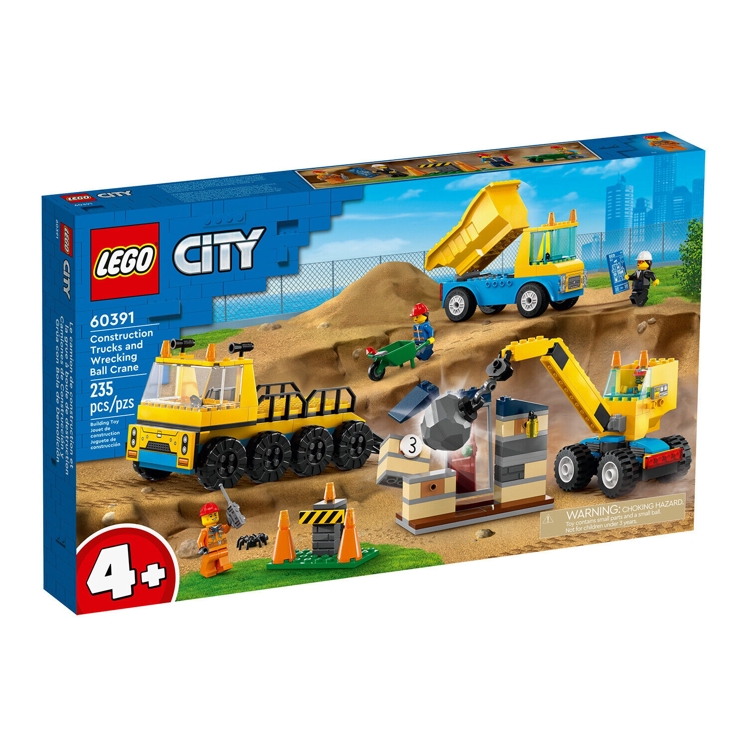 LEGO CITY - CAMION DA CANTIERE E GRU CON PALLA DA DEMOLIZIONE 60391 LEGO CITY
