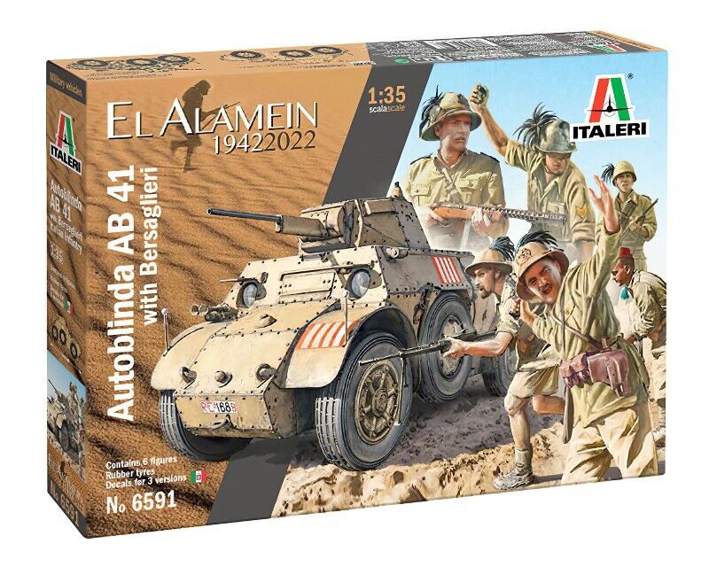 Italeri Autoblinda AB 41 with Bersaglieri El Alamein 1942 1:35 6591 modellismo