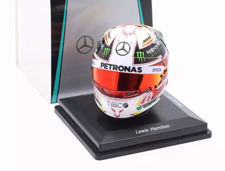 MODELLINO CASCO BELL HELMET 1:5 SPARK F1 MERCEDES LEWIS HAMILTON MEXICO GP 2018