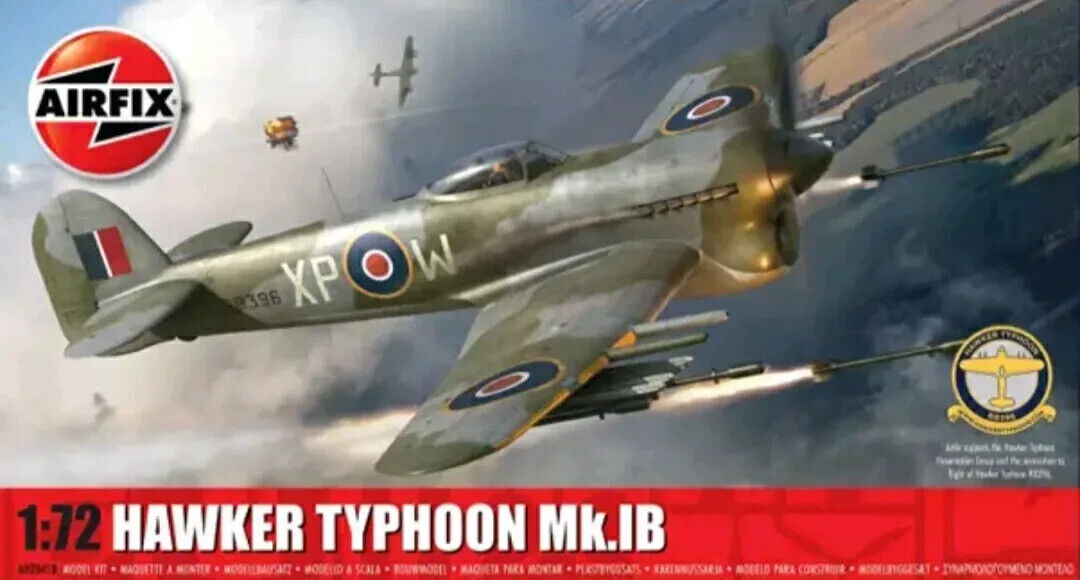AIRFIX  1:72  KIT AEREO  HAWKER TYPHOON MK.IB  13,4 cm     A02041B serie 2