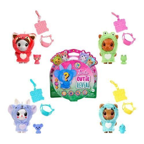 New Bambola Mattel HRK32 BARBIE Cutie Reveal Pets Assortito