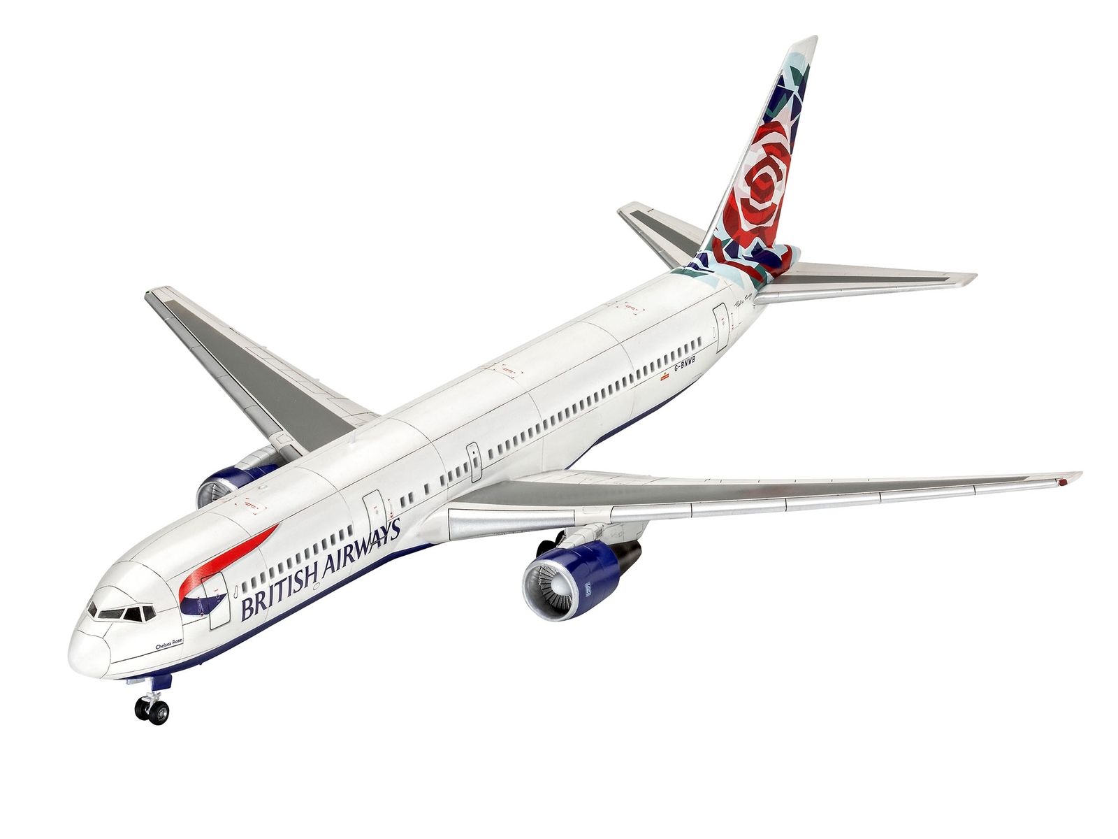 REVELL, Aereo Boeing 767-300ER British Airways Chelsea Rose da assemblare e d...