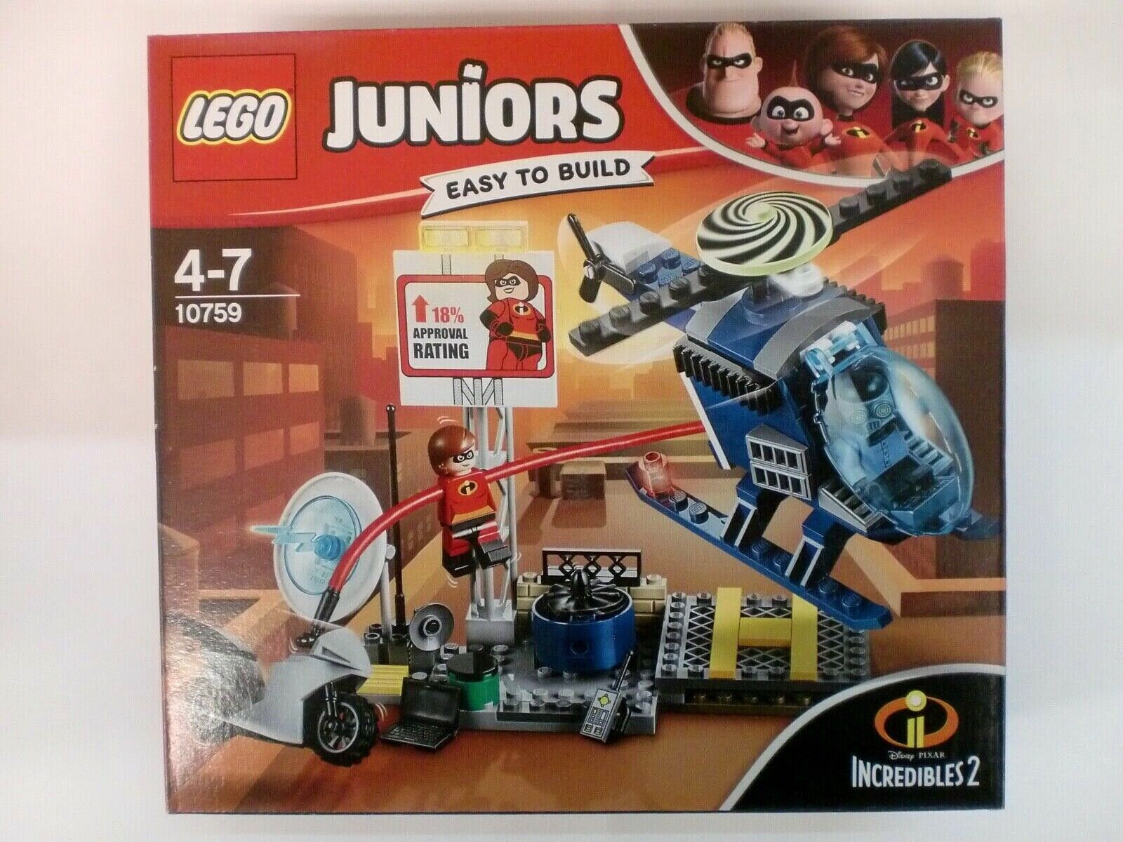 LEGO 10759 - INSEGUIMENTO SUL TETTO DI ELASTIGIRL  - SERIE JUNIORS INCREDIBLES 2
