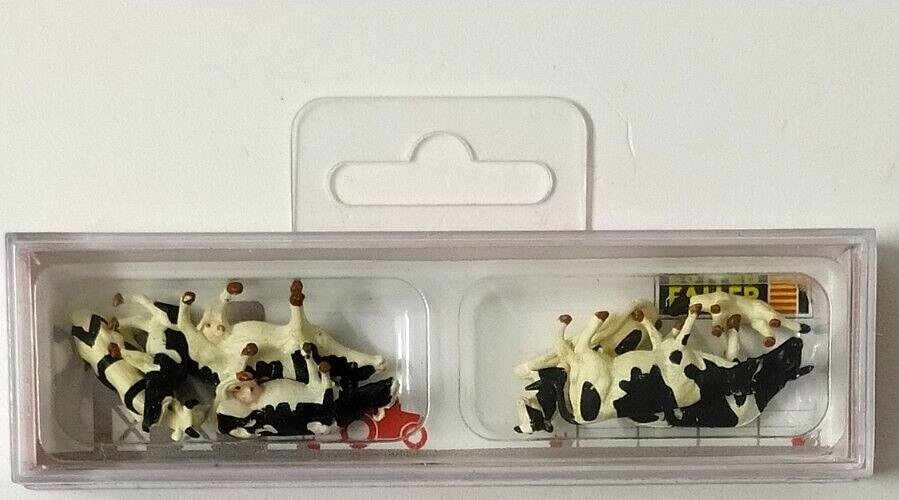 FALLER 1:87 H0  FIGURE E ANIMALI PER DIORAMA MUCCHE 8 PEZZI   ART 151904