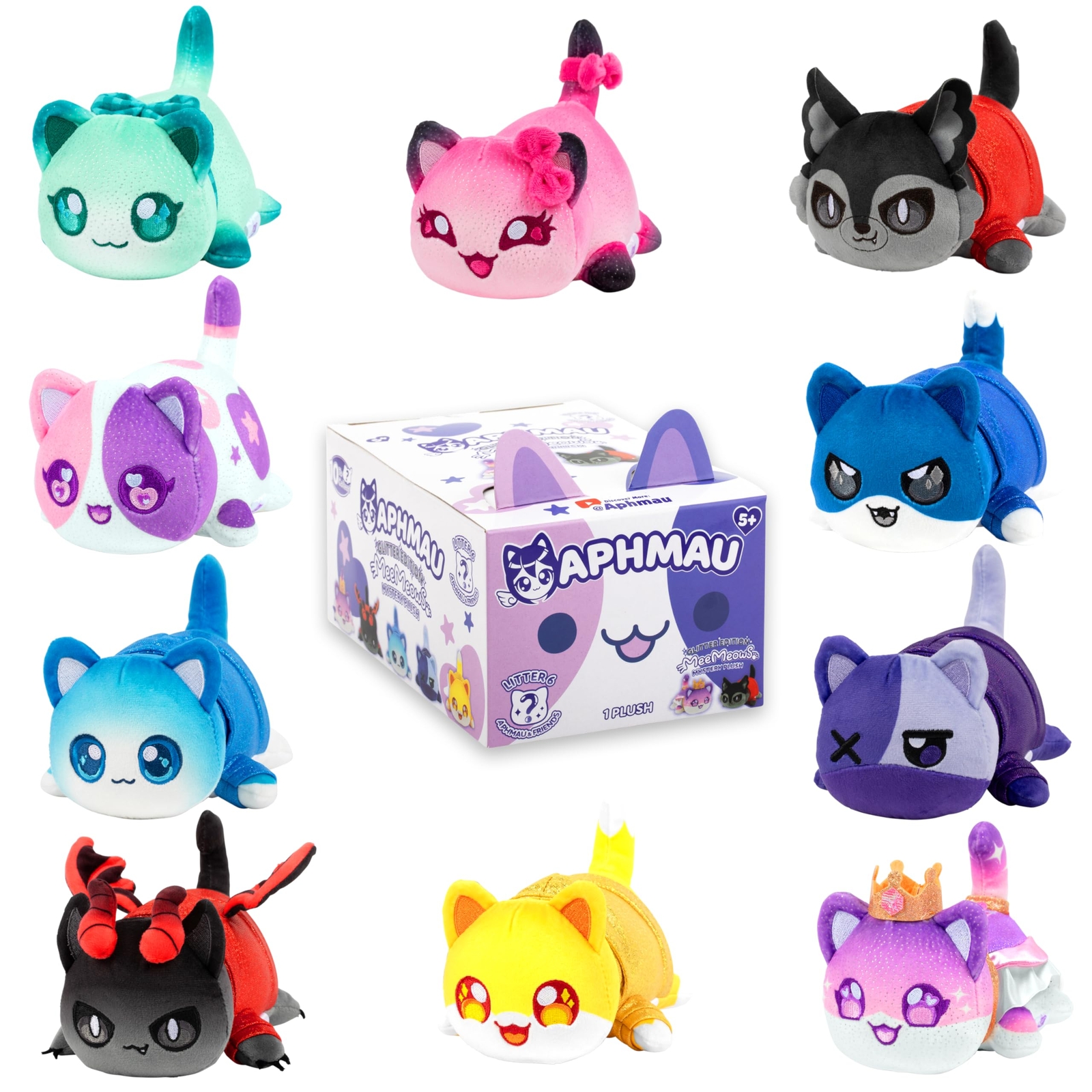 Aphmau 6” MeeMeow Mystery Plush – Series 6; YouTube Gaming Channel, Blind Box, 1