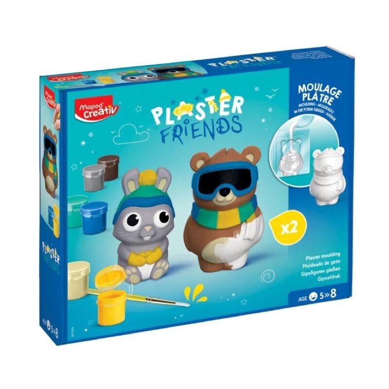 SET CREATIVO PLASTER FRIENDS GESSO ORSO E CONIGLIO MAPED