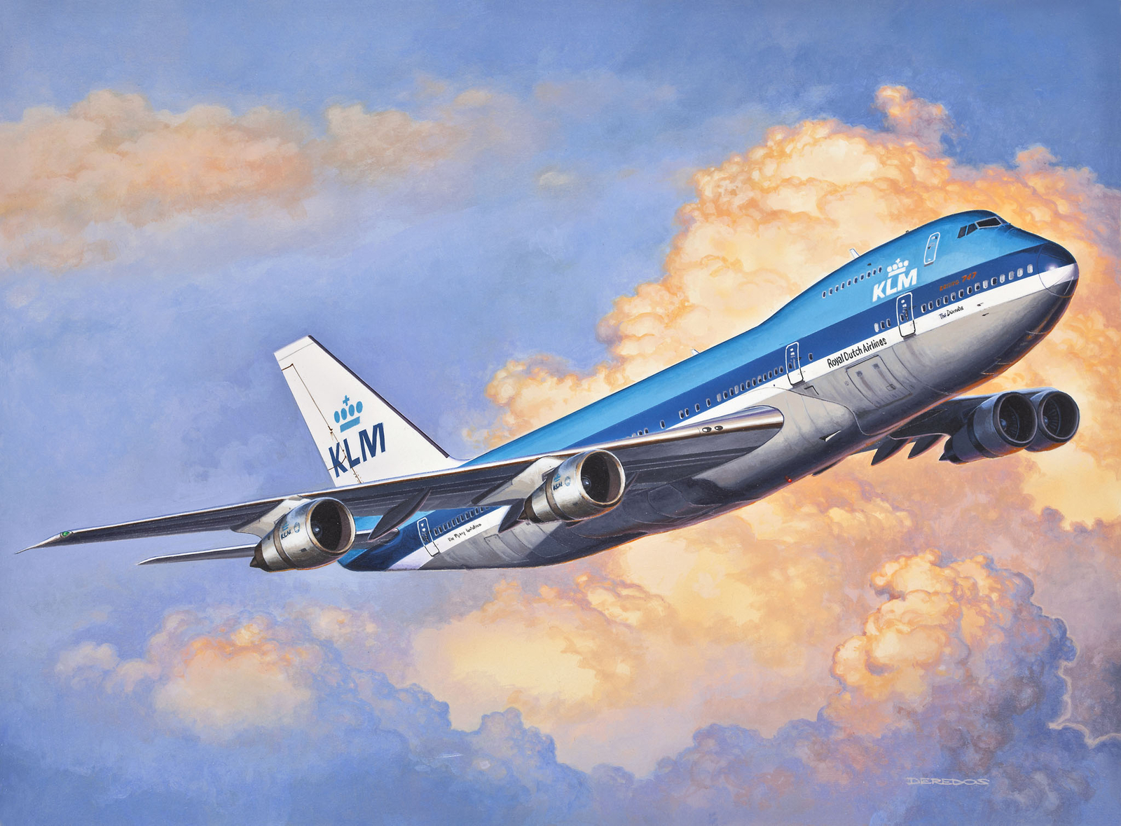 Boeing 747-200 Aircraft 1:450 Plastic Model Kit REVELL