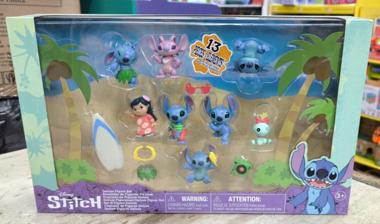 DISNEY STITCH DELUXE FIGURE SET 13 PEZZI