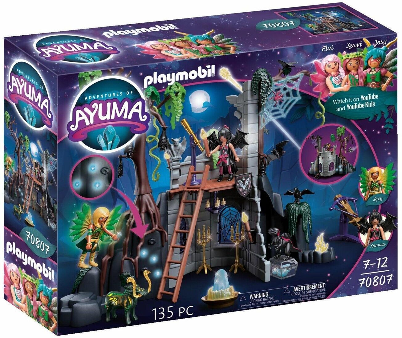 PLAYMOBIL Ayuma Rovine Delle Bat Fate 70807 Effetti Luminosi E Impianto Luci