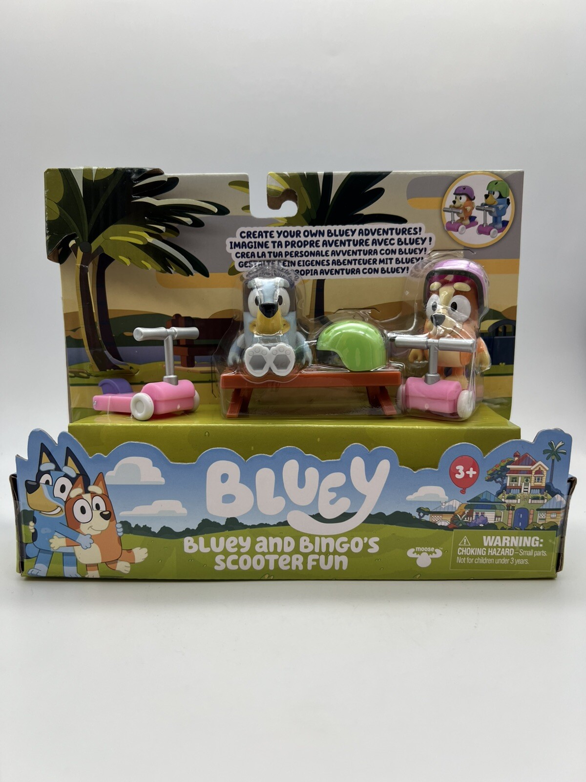 Bluey and Friends confezione 2 personaggi: Bluey e Bingo's Scooter Fun, Giochi P