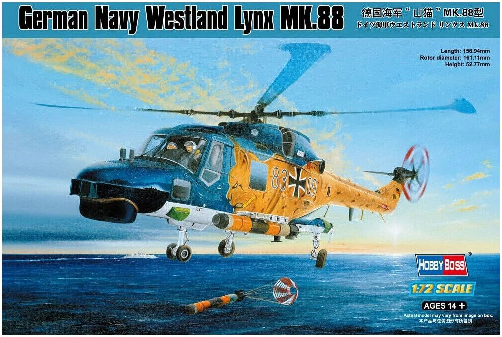 Hobby Boss 87239 German Navy Westland Lynx Mk.88 Kit Montaggio 1/72