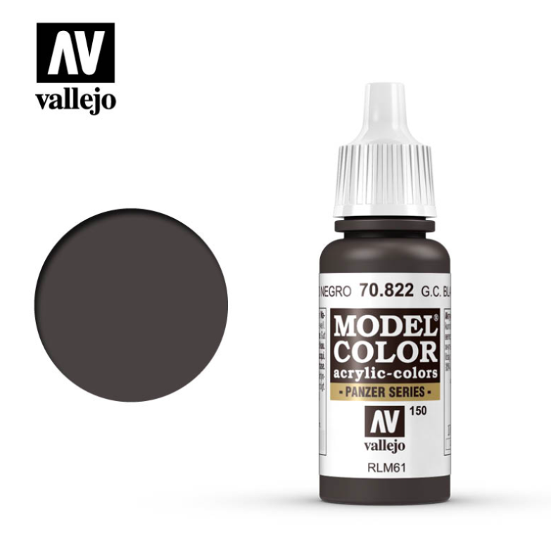 Vallejo 70822 German Camo Black Brown MC150 Matt  17ml colore acrylico