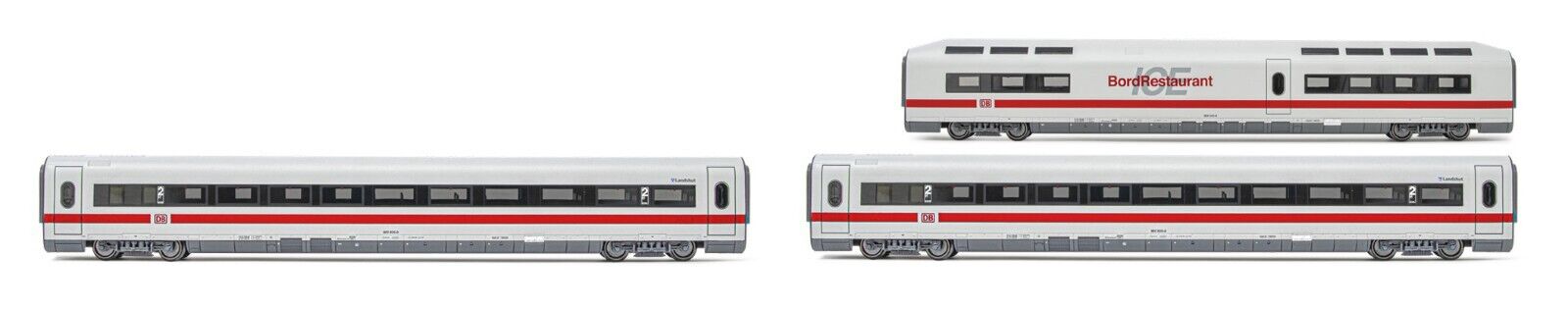 LIMA EXPERT HL4675 set di 3 carrozze aggiuntive ICE BR 401, livrea bianca/rossa,