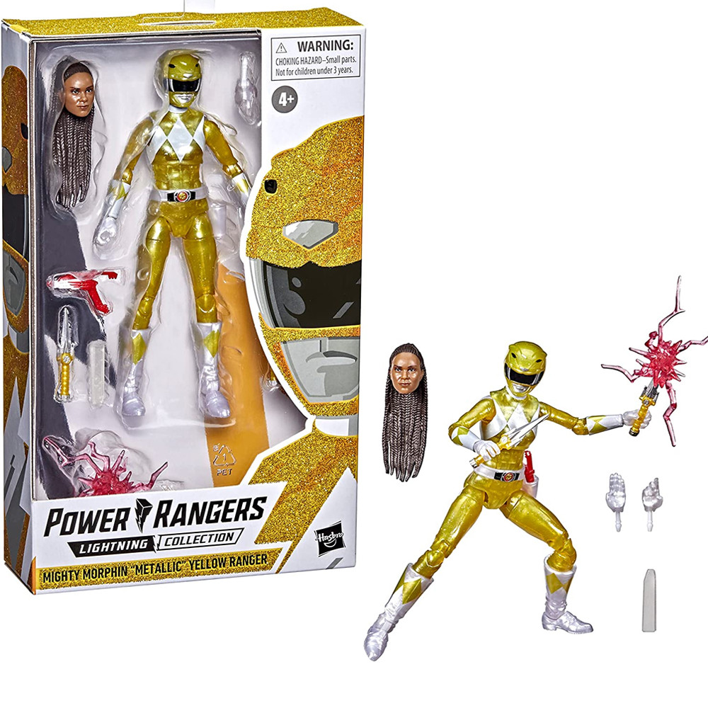 POWER RANGERS LIGHTNING COLLECTION MIGHTY MORPHIN METALLIC YELLOW RANGER GIALLO