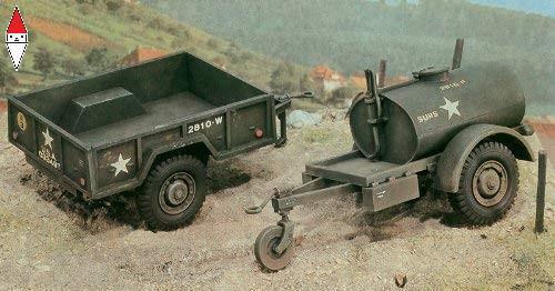 ITALERI 1/35 250 GAL.S TANK TRAILER - M101 CARGO TRAILER