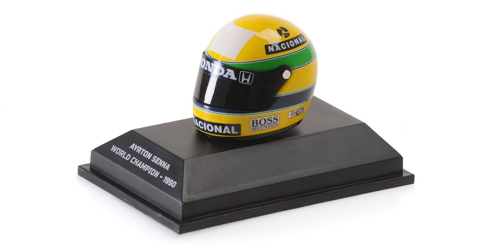 1:8 MINICHAMPS Bell Helmet F1 Casco World Champion 1990 Ayrton Senna 540309027