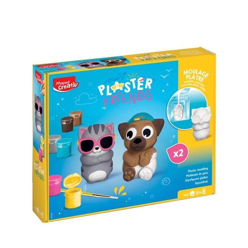 SET CREATIVO PLASTER FRIENDS GESSO GATTO E CANE MAPED