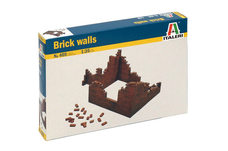 ITALERI 1:35 KIT PLASTICA ACCESSORI DIORAMA  BRICK WALLS MURI DI MATTONI ART 405