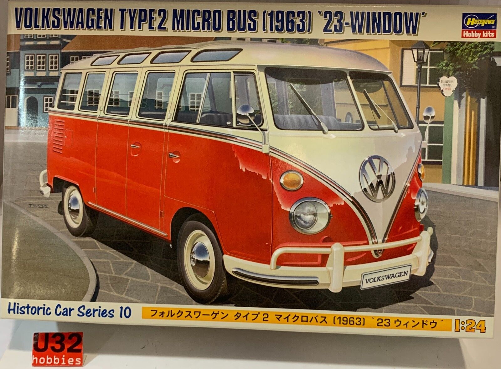 HASEGAWA 21110 Kit 1/24 Furgonetta Volkswagen VW Type2 Micro Bus 1963 Finestra