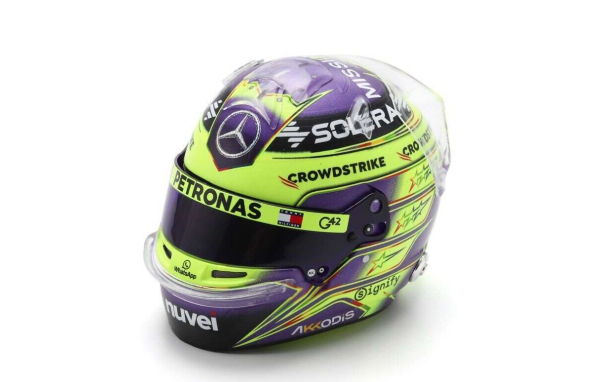 Casco Lewis Hamilton 2024 British GP 5HF145 Helmet Spark 1/5 F1