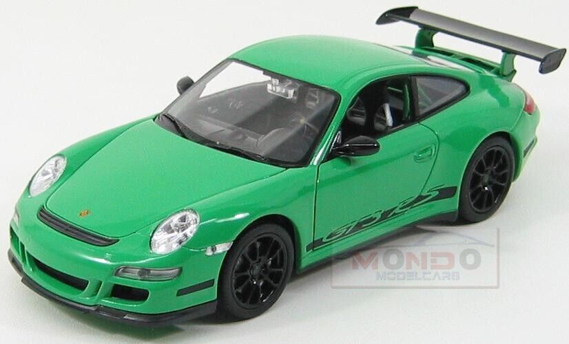 1:24 Welly Porsche 911 997 Gt3 Rs Coupe 2007 Green WE22495GR Modellino