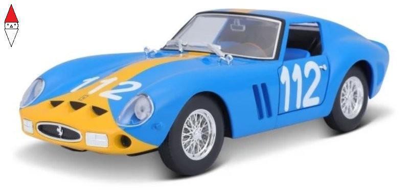 MODELLINO STATICO BBURAGO 1/24 FERRARI 250 GTO BLUE #112