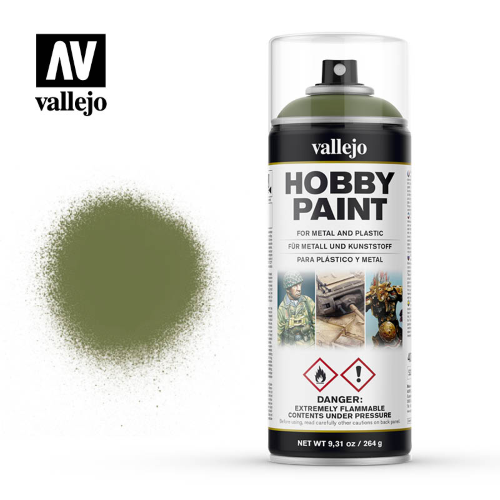Vallejo Hobby Paint Primer Spray Goblin Green 400ml