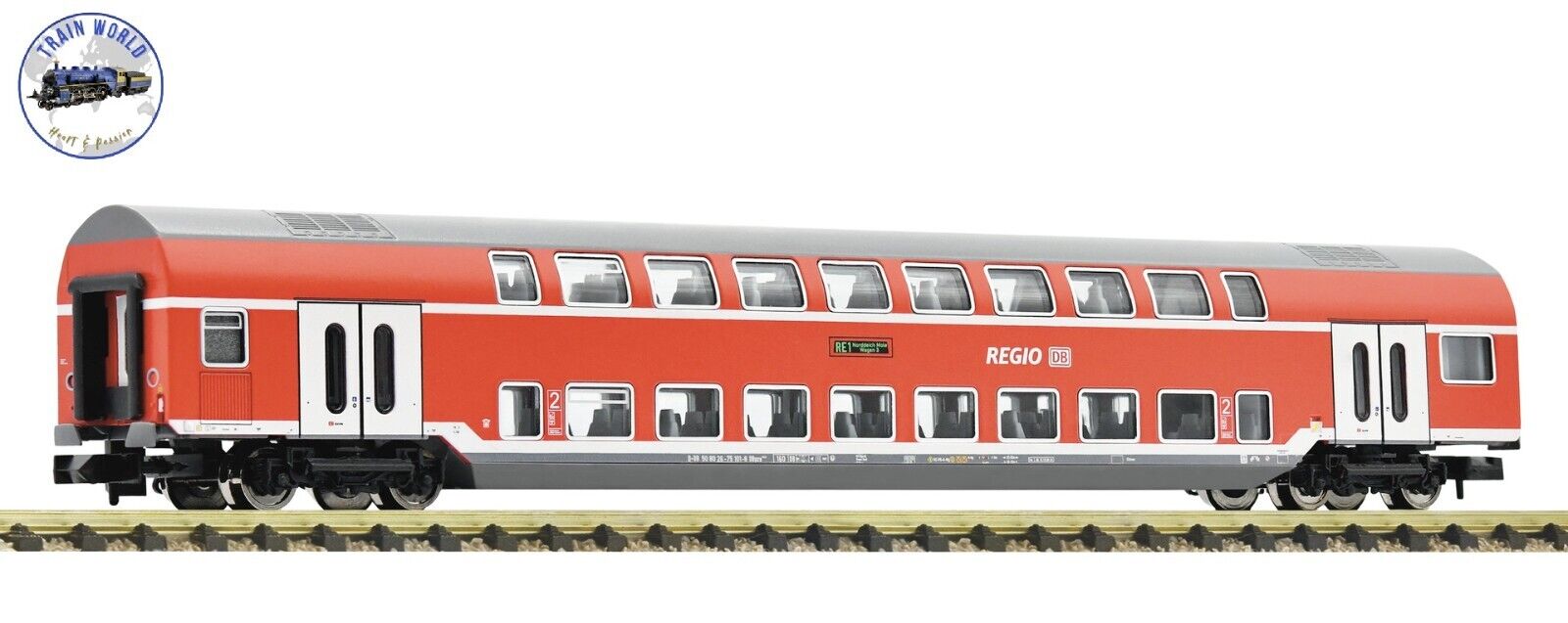 Fleischmann N 862811 - 2nd class double-deck coach, DB AG