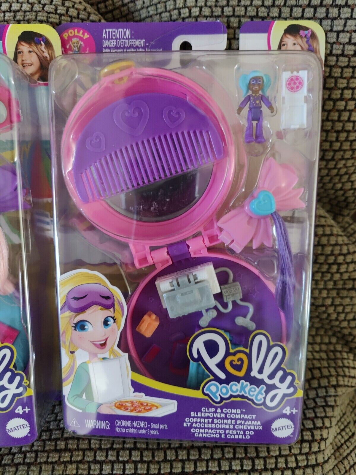 Polly Pocket Play cofanetto Clip And Comb pigiama party rosa
